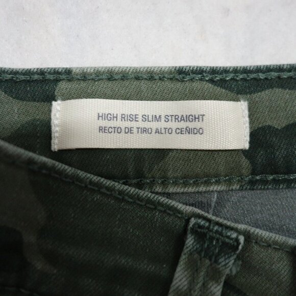 Universal Thread Straight Jeans Women's 4/27 Multicolor Camo High Rise Slim Fit - Picture 6 of 10